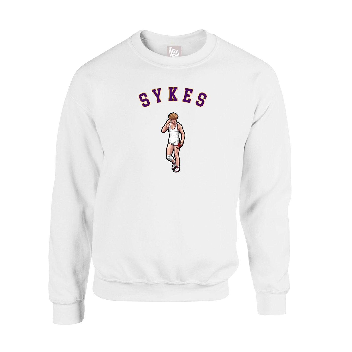 Fleece Crew — Shirsey Arch in White