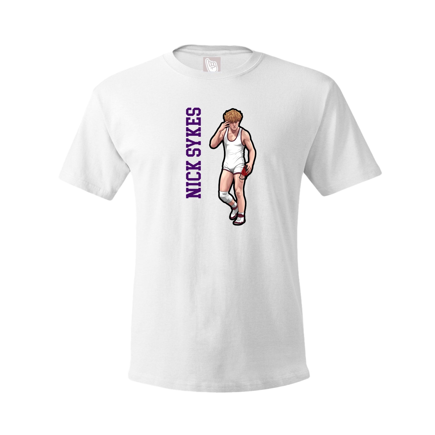 Youth Tee — Name Vertical in White