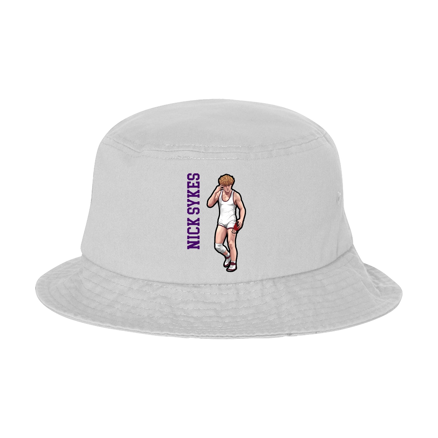 Bucket Cap — Name Vertical in White