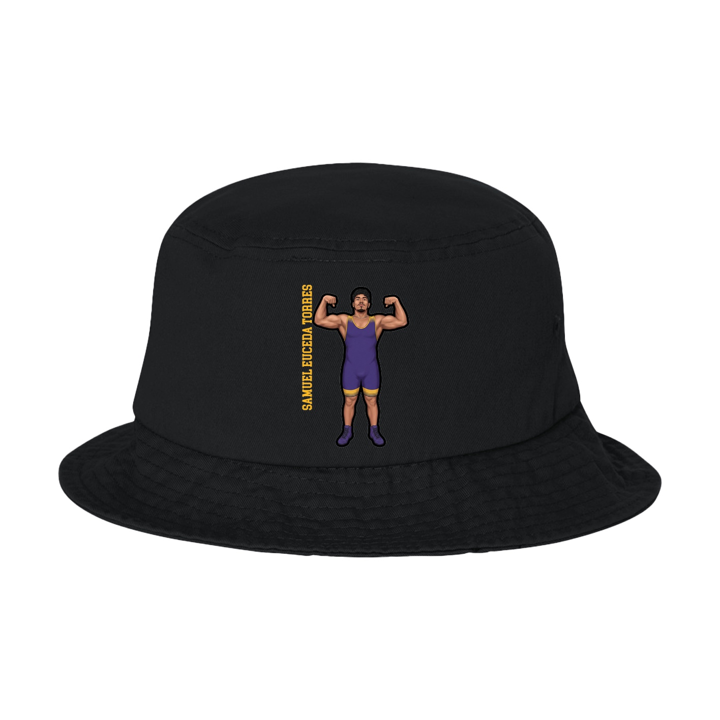 Bucket Cap — Name Vertical in Black
