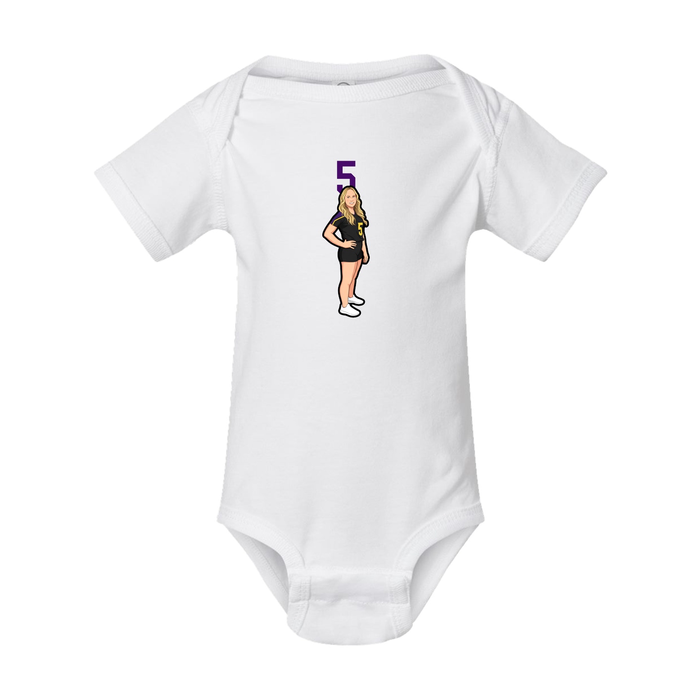 Baby Onesie — Number Top in White