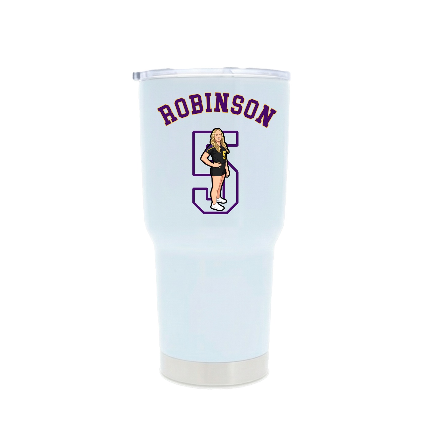 30oz Stainless Steel Tumbler — Shirsey Arch in White