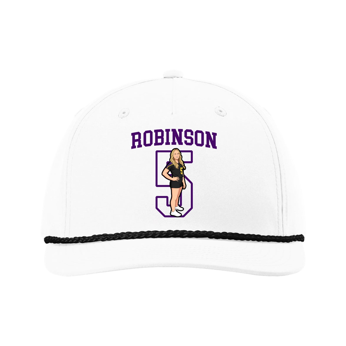 Five-Panel Classic Rope Cap — Shirsey in White