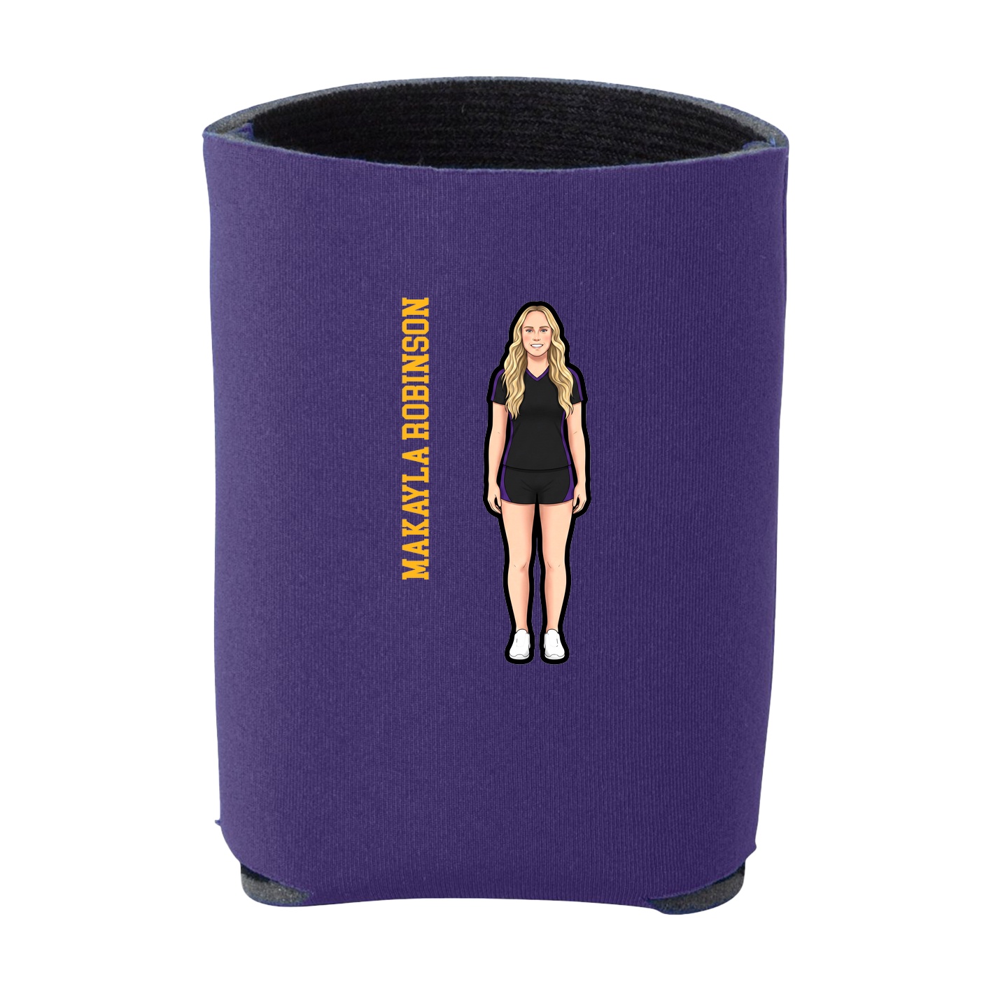 Can Holder — Name Vertical in Purple