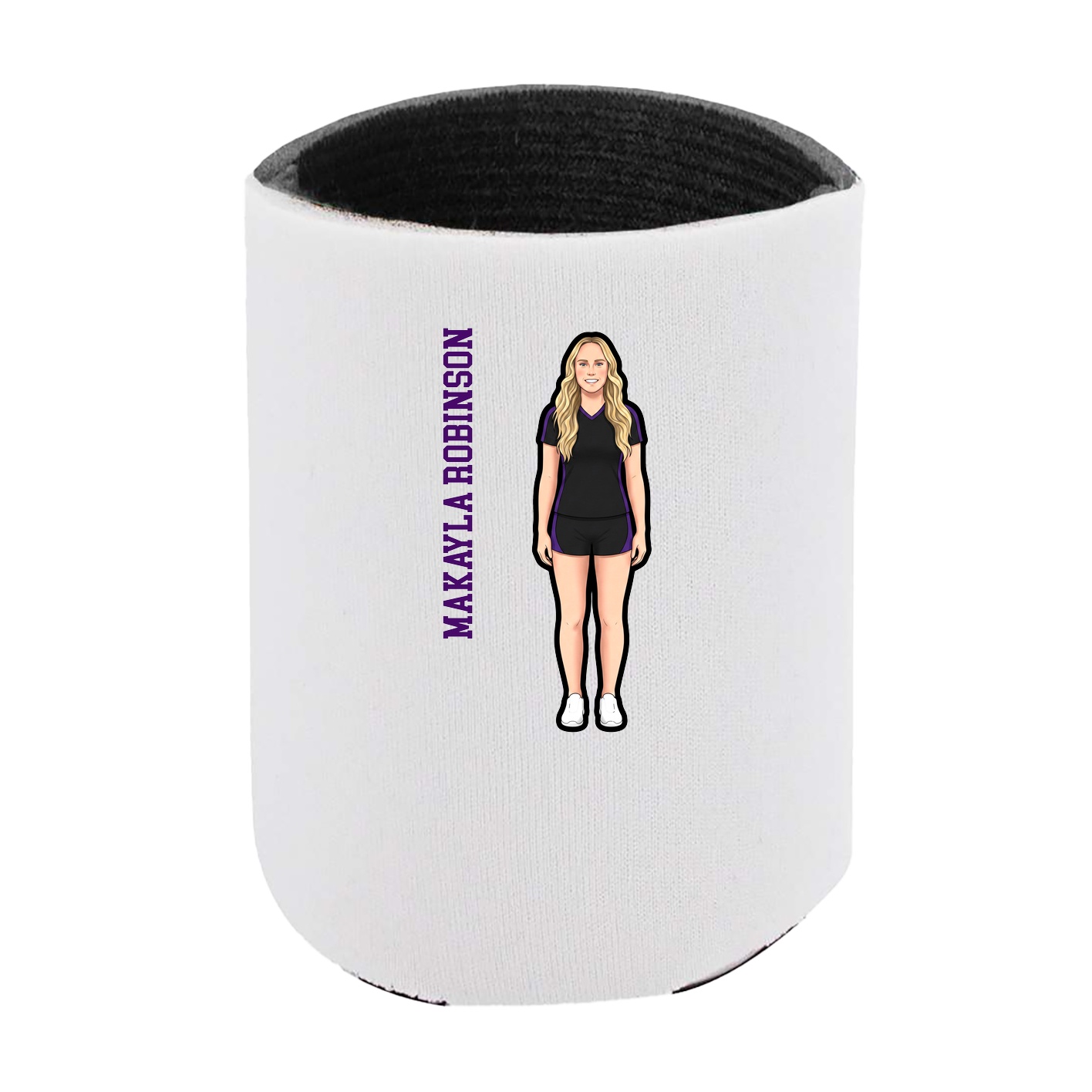 Can Holder — Name Vertical in White