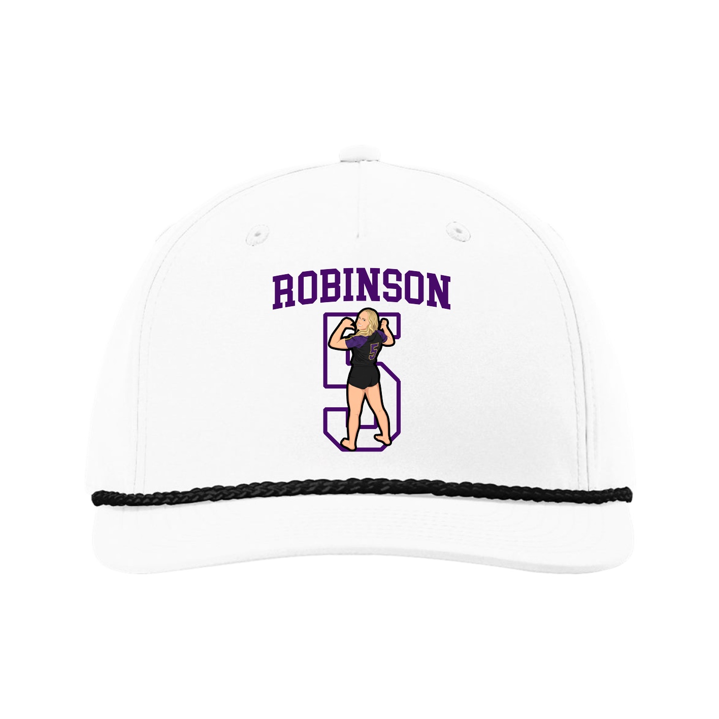 Five-Panel Classic Rope Cap — Shirsey in White