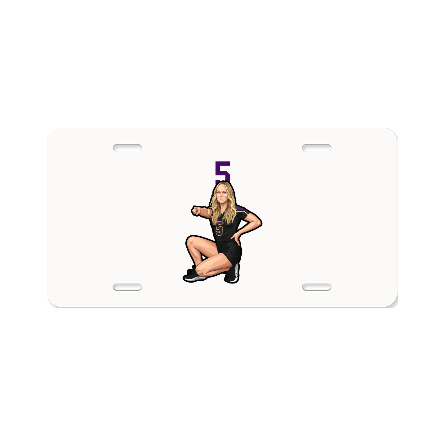 License Plate — Number Top in Classic