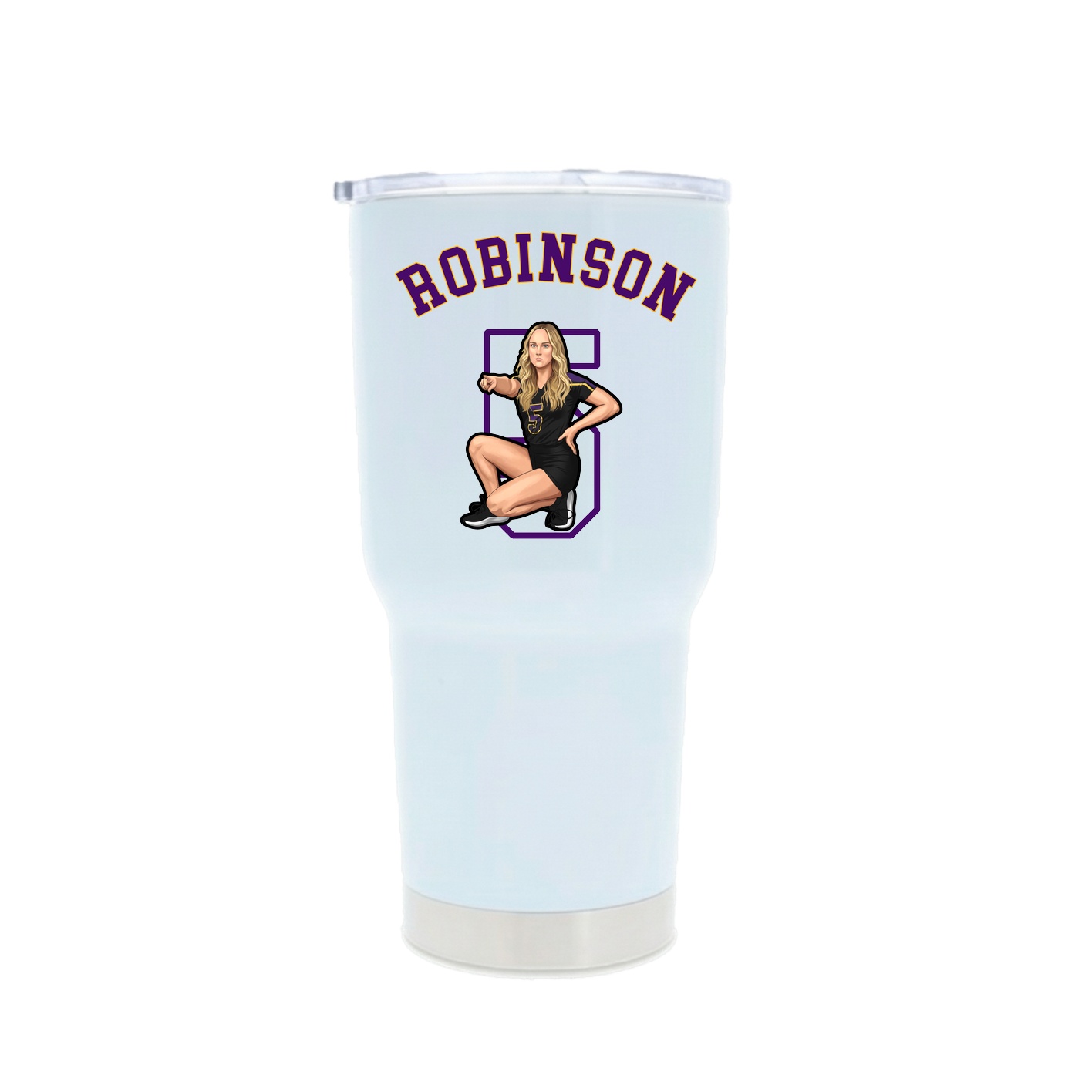 30oz Stainless Steel Tumbler — Shirsey Arch in White