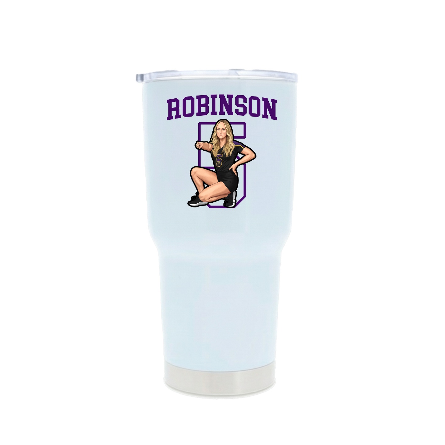 30oz Stainless Steel Tumbler — Shirsey in White