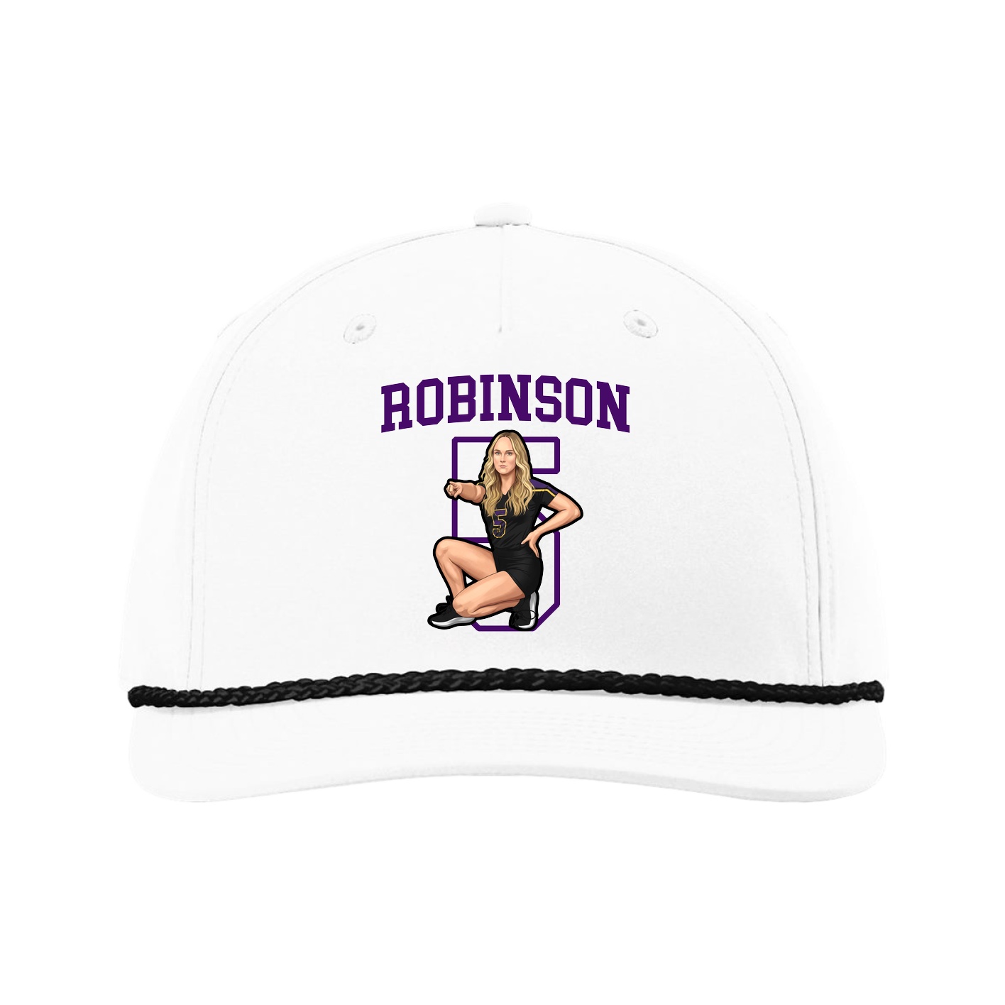 Five-Panel Classic Rope Cap — Shirsey in White