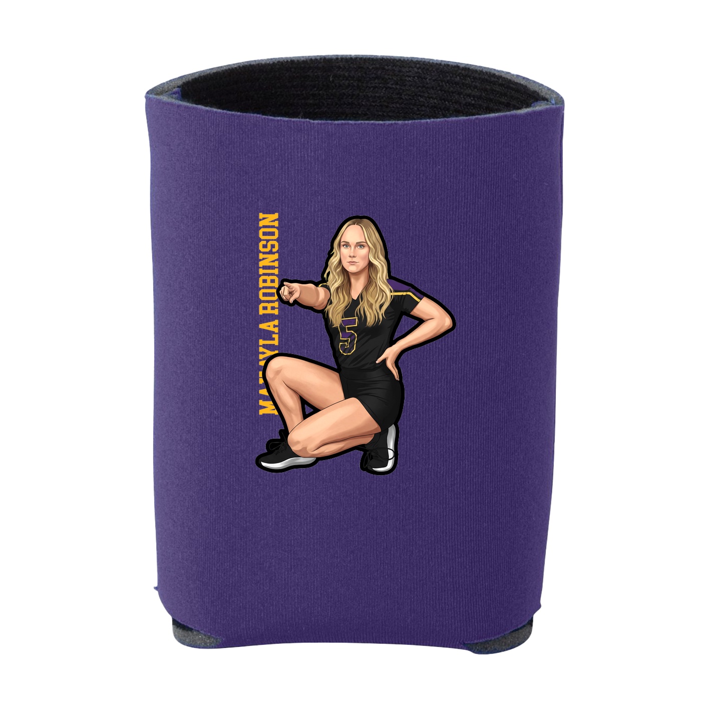 Can Holder — Name Vertical in Purple