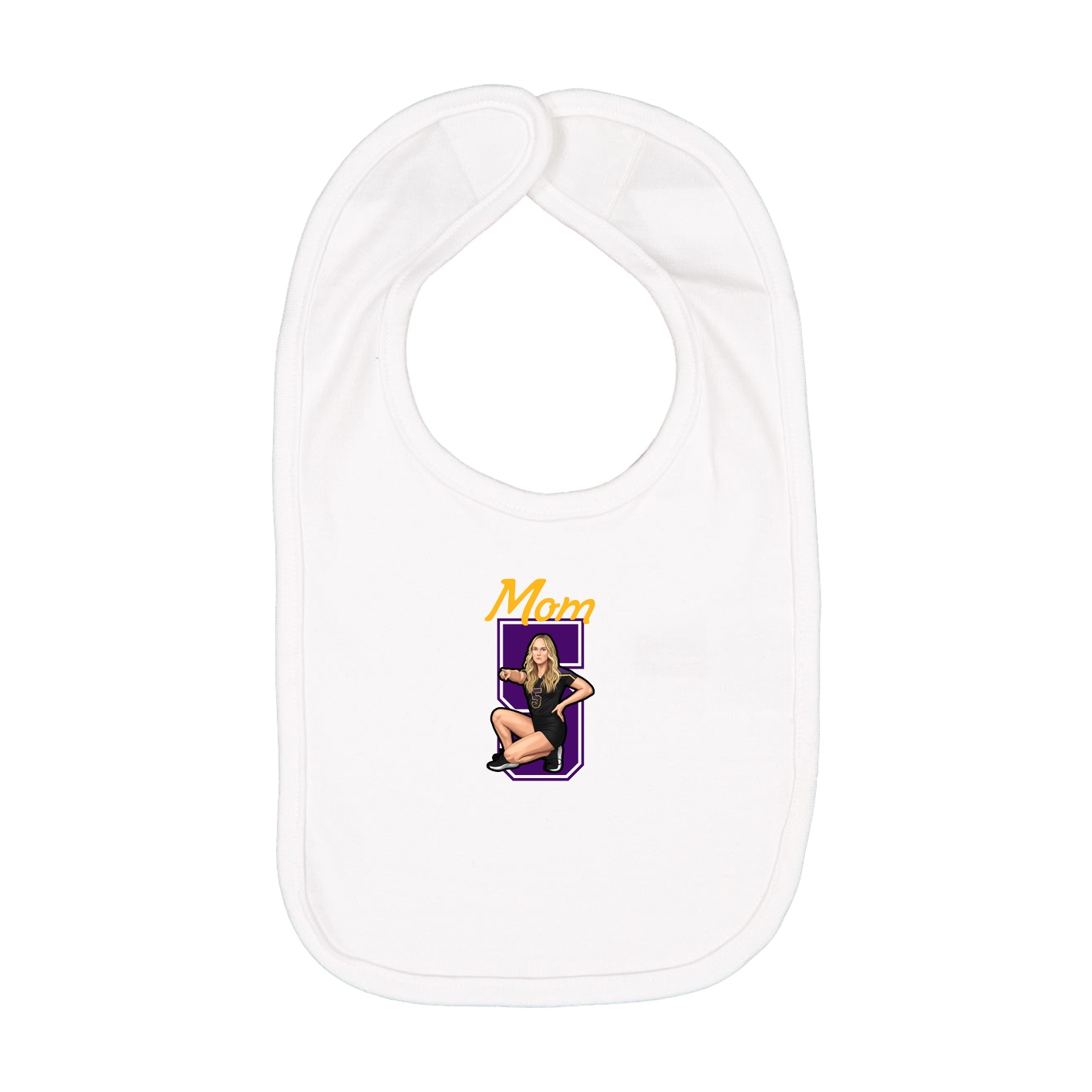 Infant Bib — Mothers Day Shirsey in White