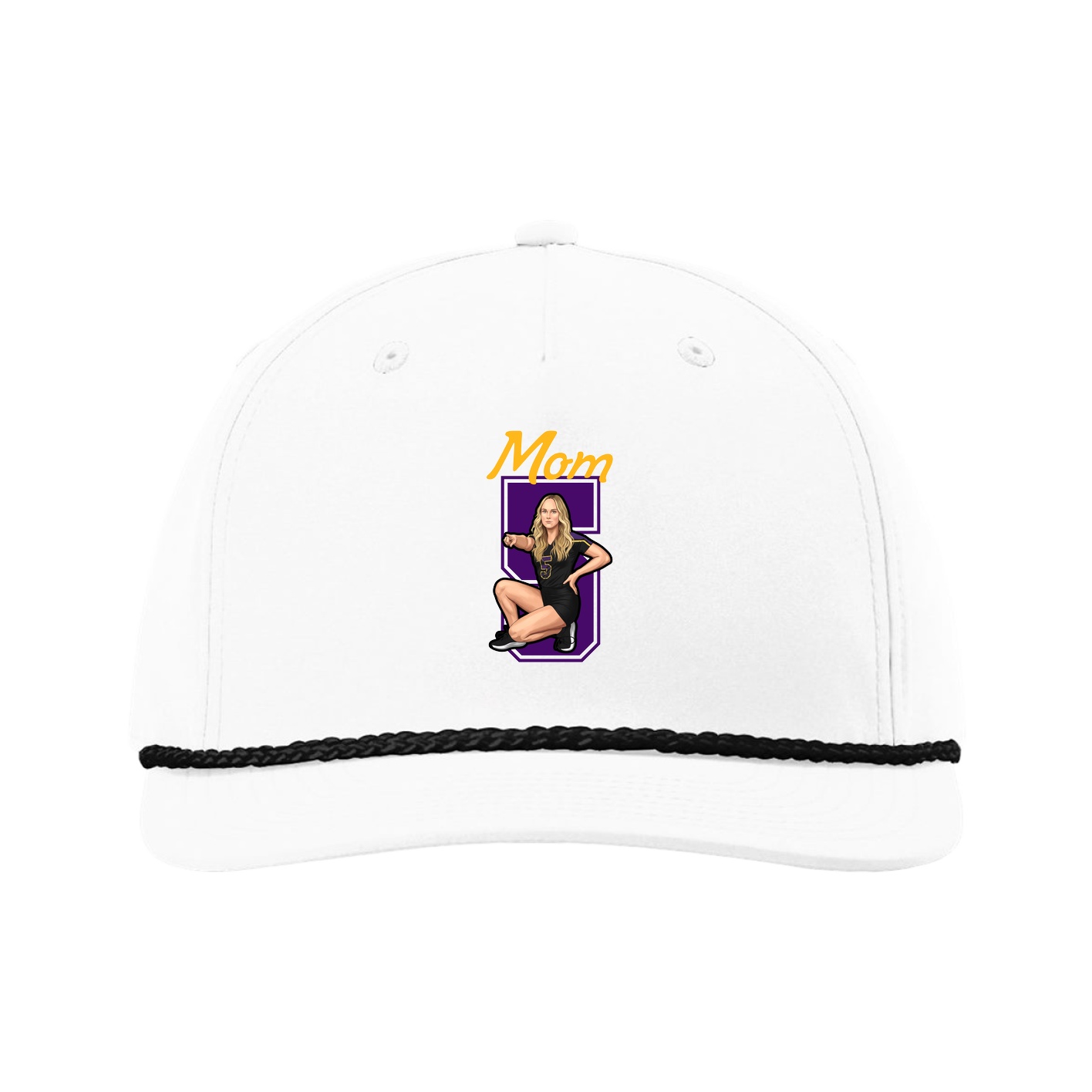 Five-Panel Classic Rope Cap — Mothers Day Shirsey in White