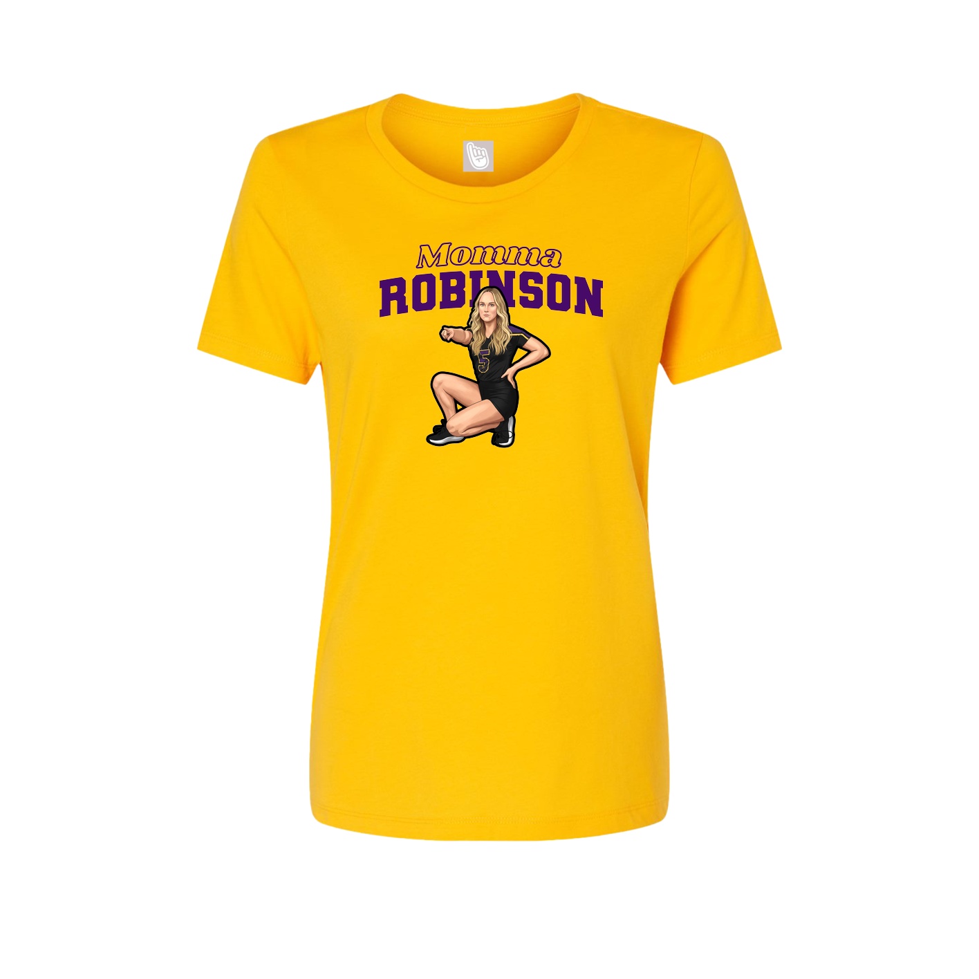 Womens Tee — Mothers Day Block in Gold