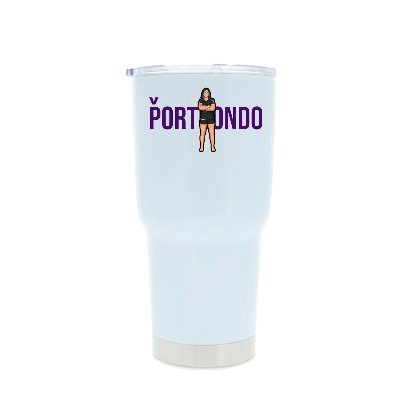 30oz Stainless Steel Tumbler — Player Name in White