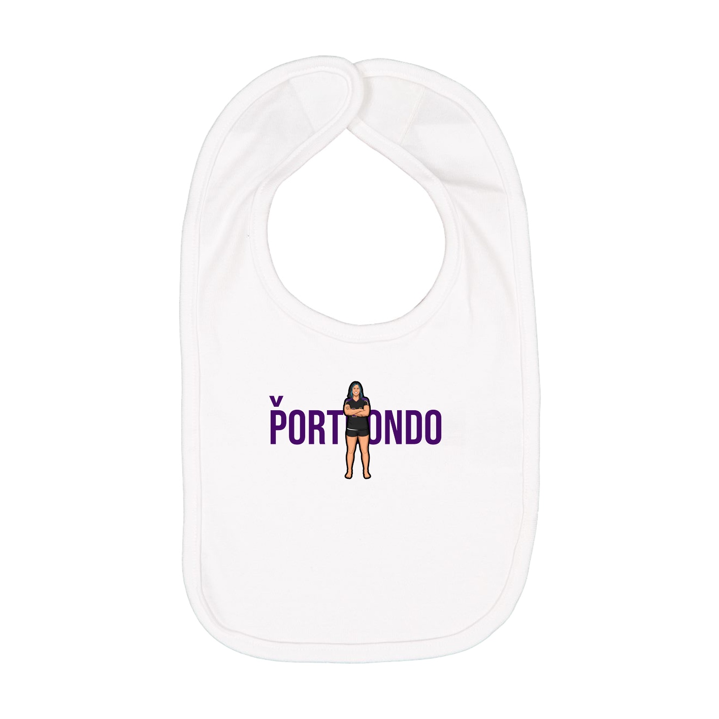 Infant Bib — Player Name in White