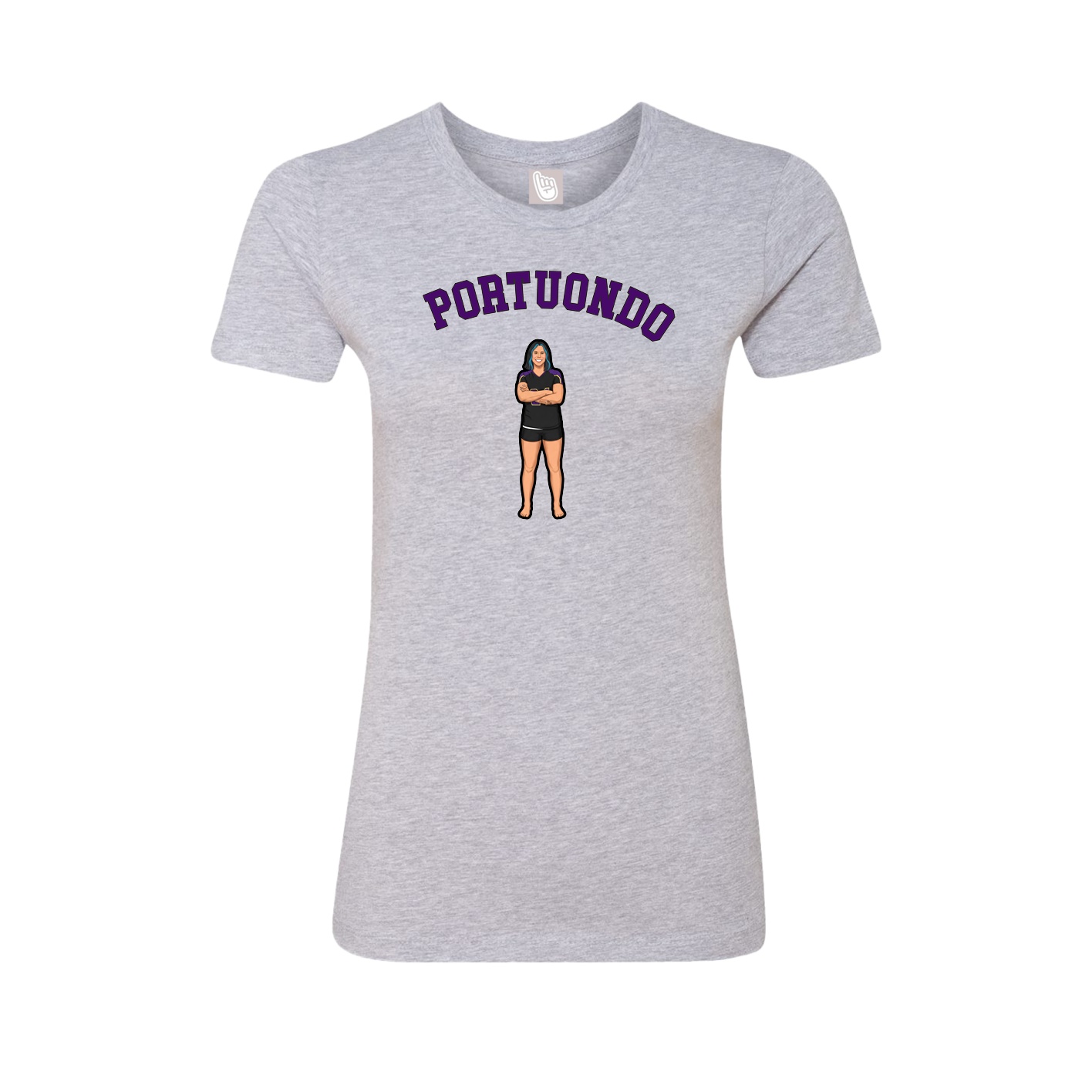 Fitted Women's Tee — Shirsey Arch in Grey