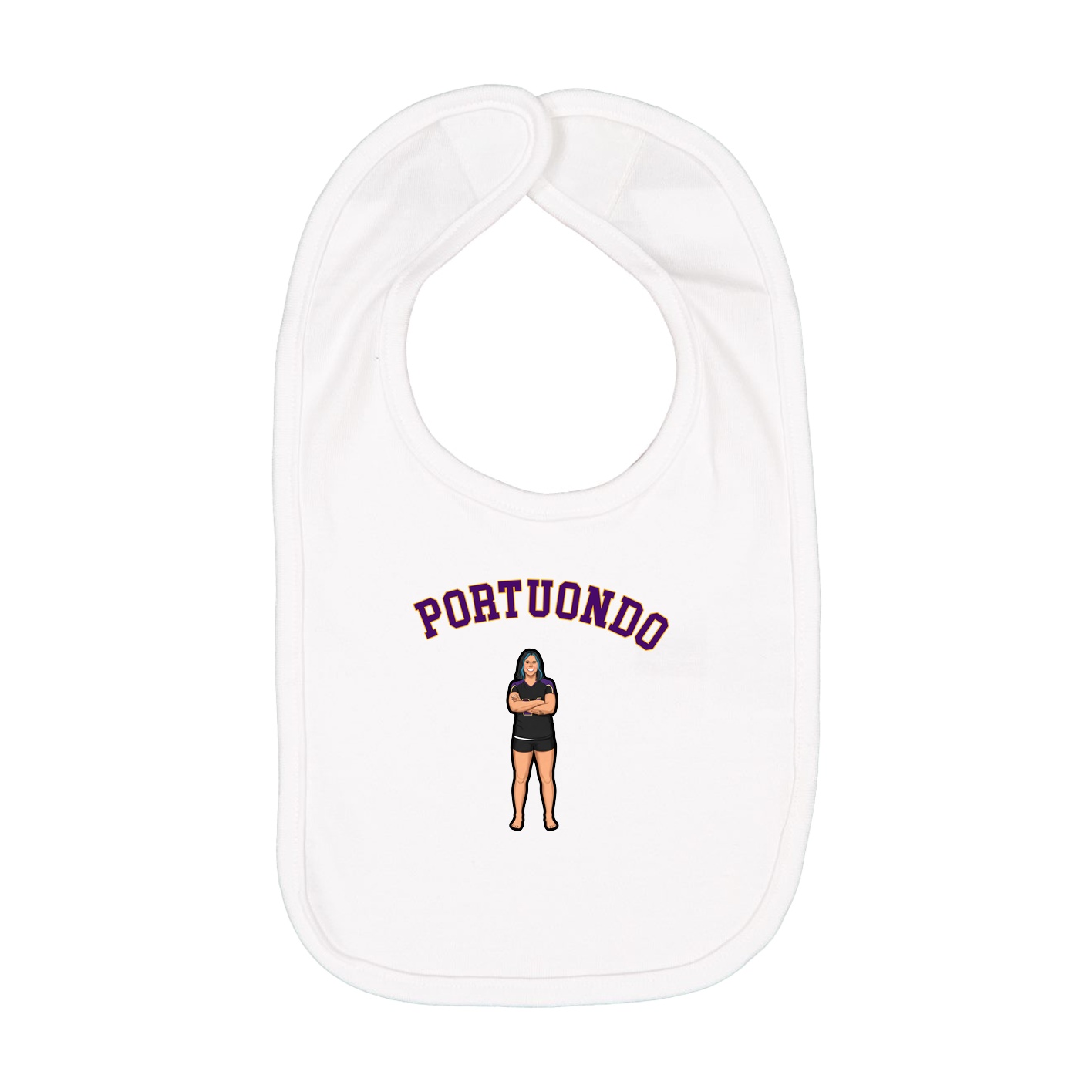 Infant Bib — Shirsey Arch in White