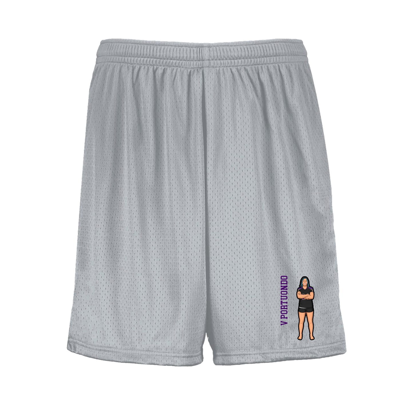 Shorts — Name Vertical in Silver