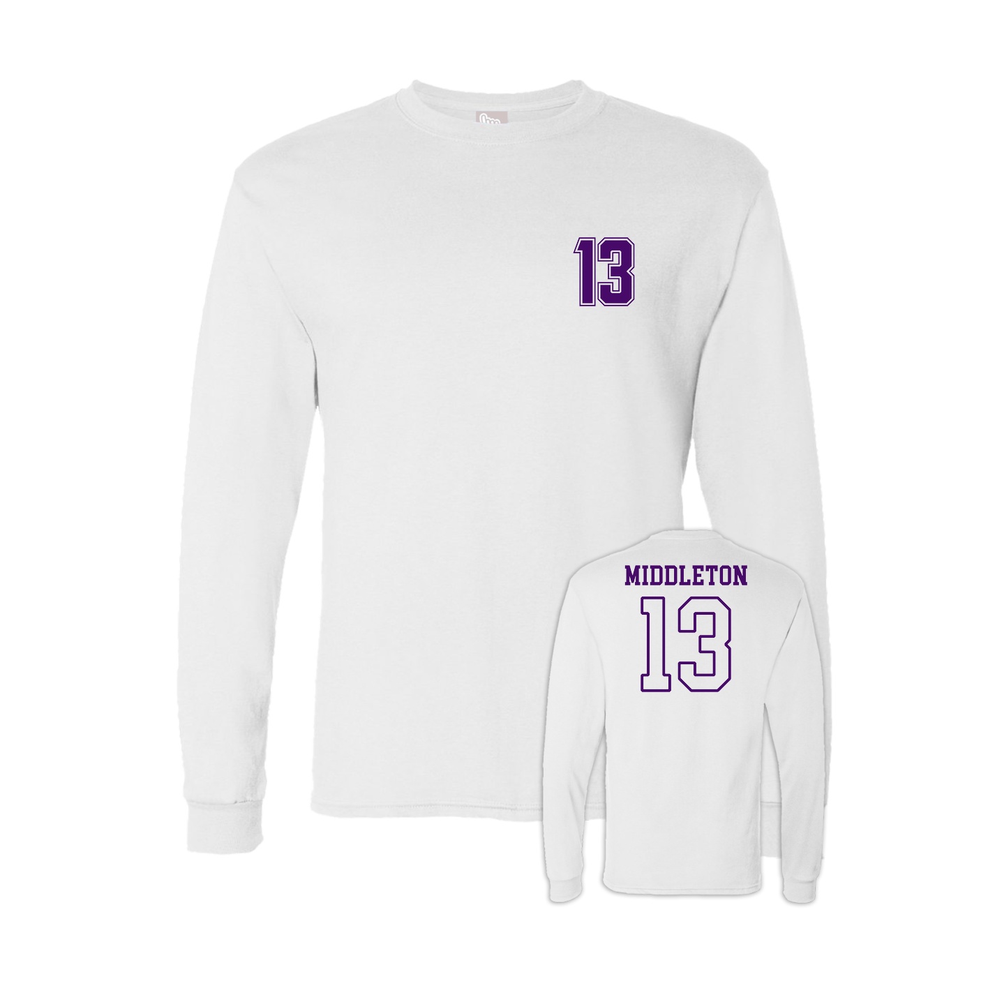 Long Sleeve Tee — Chest Back in White