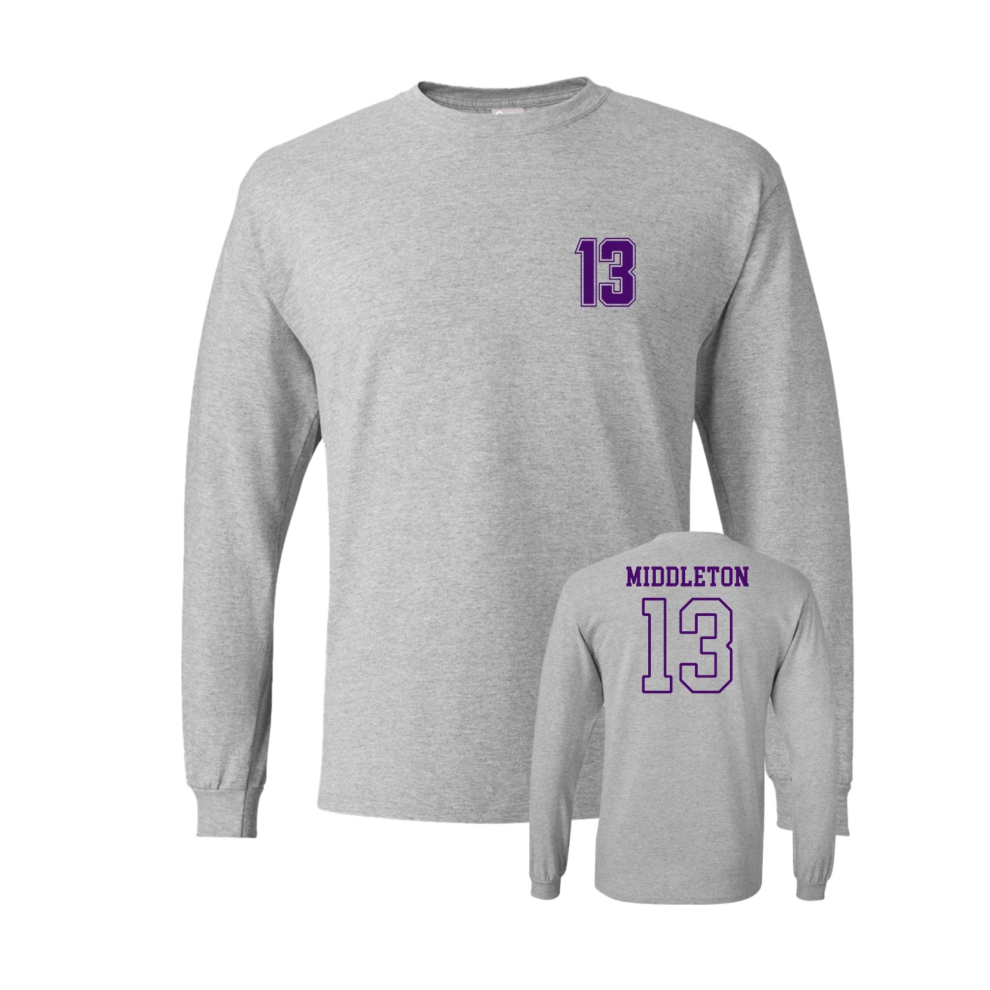 Long Sleeve Tee — Chest Back in Grey