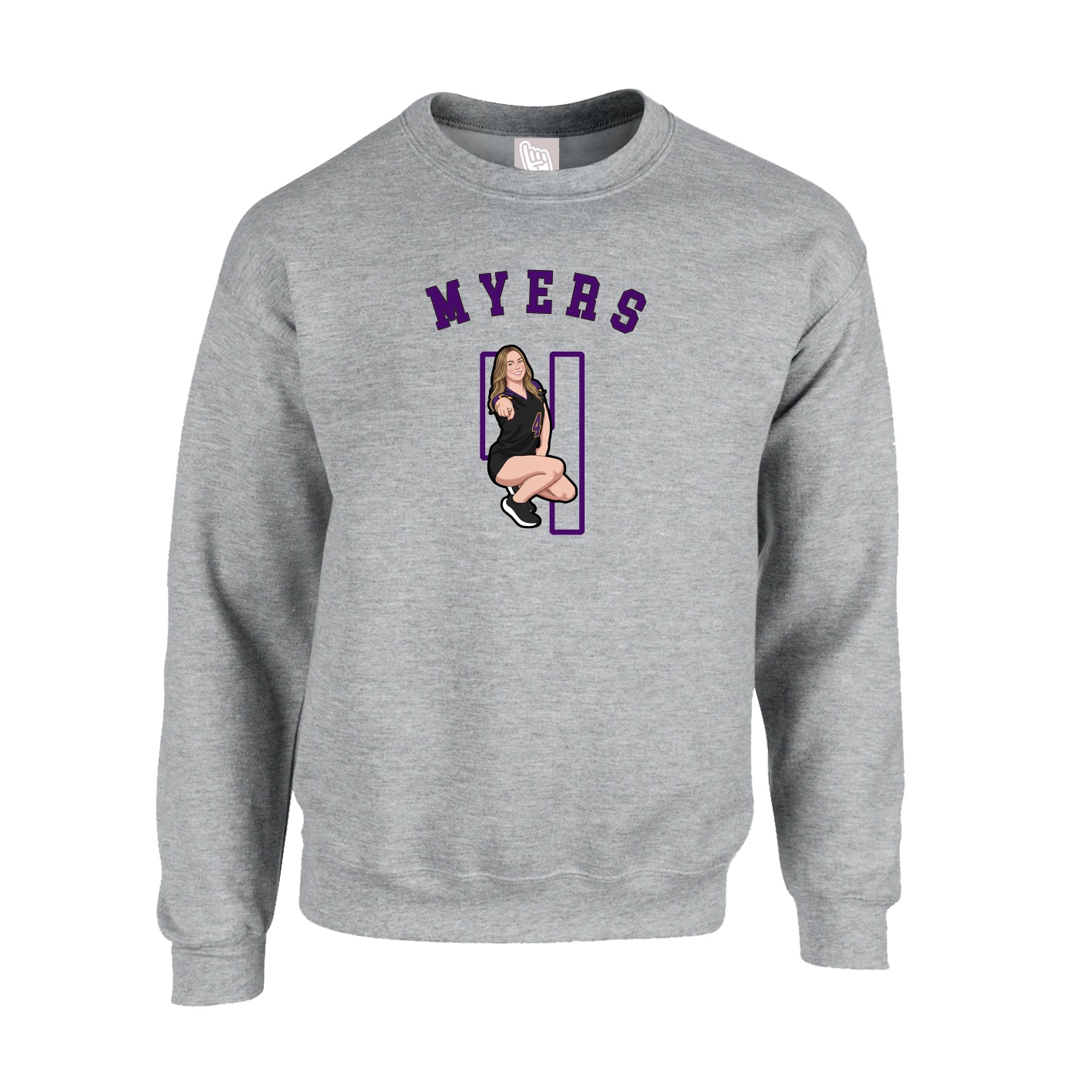 Fleece Crew — Shirsey Arch in Grey
