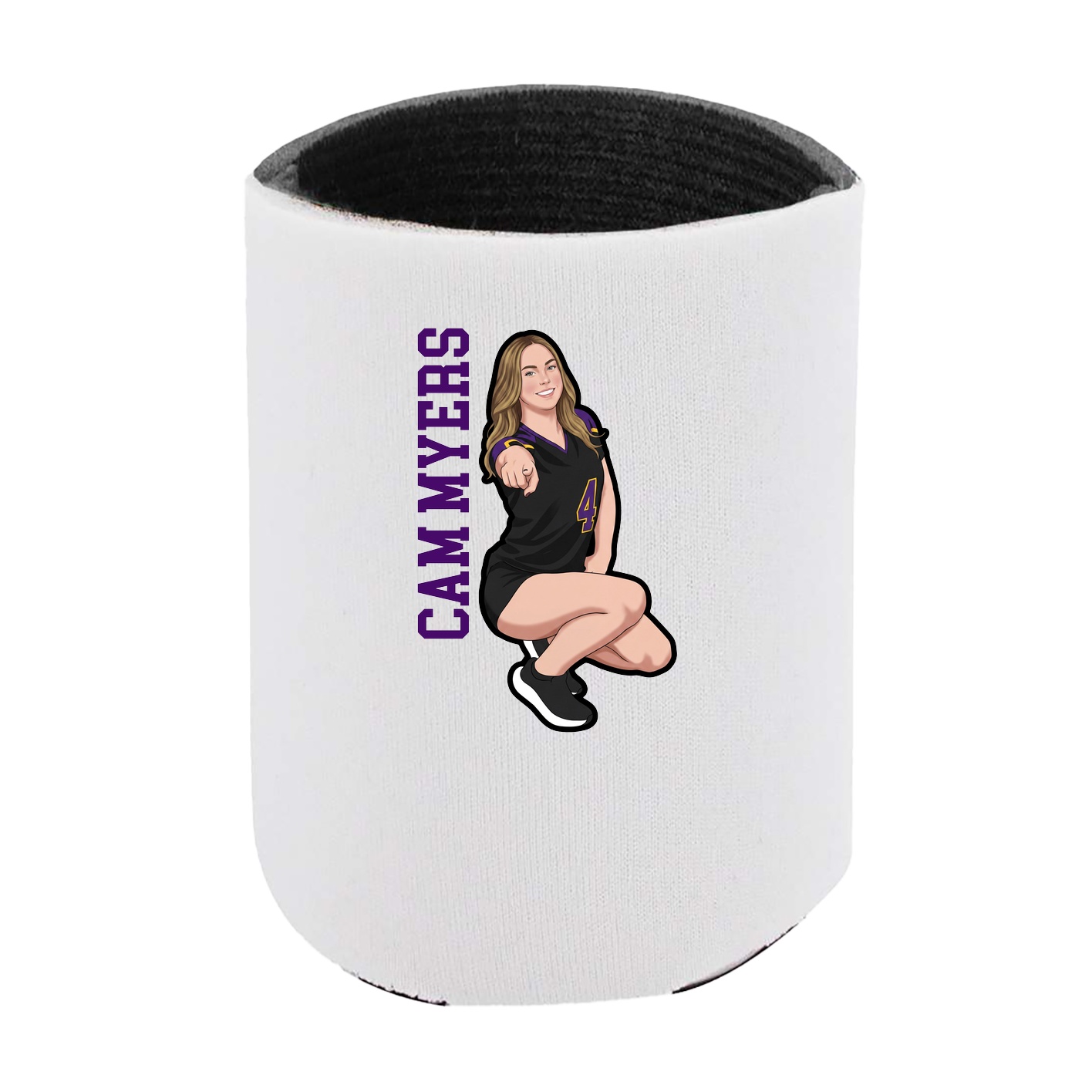 Can Holder — Name Vertical in White