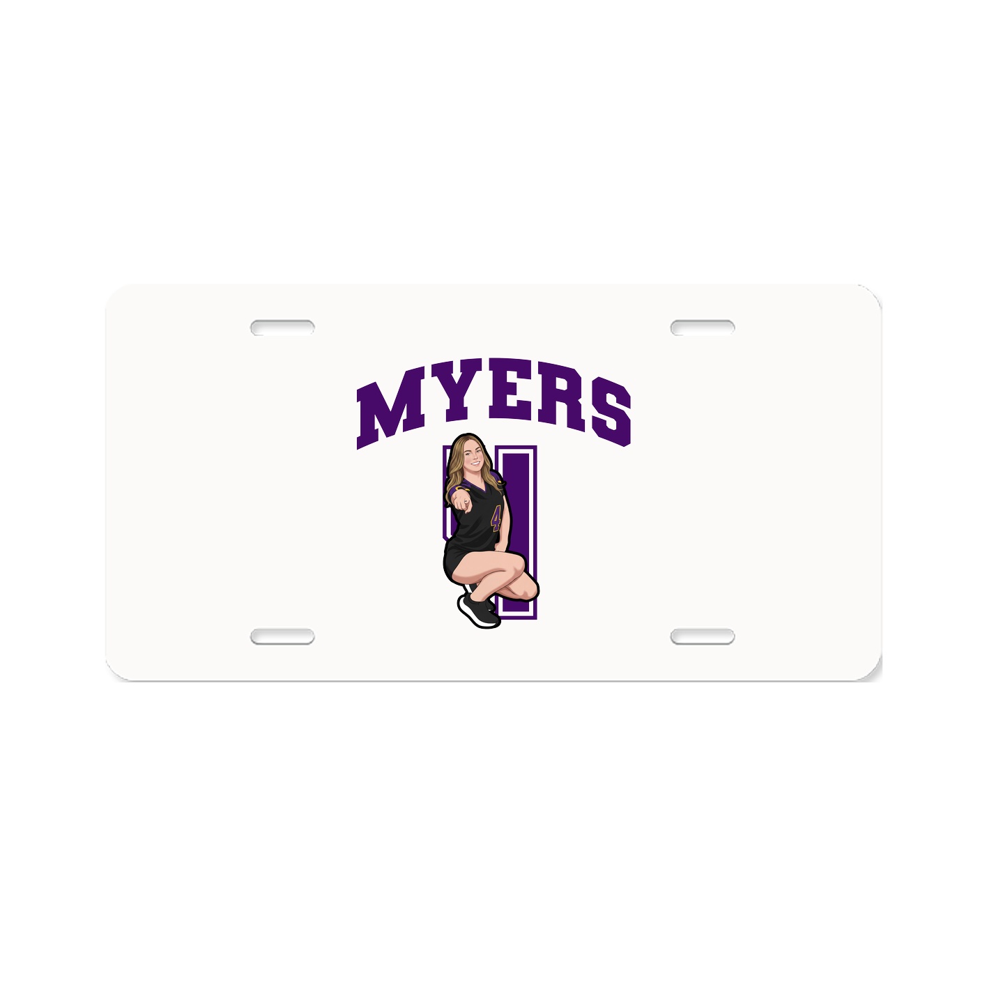 License Plate — Number in Classic