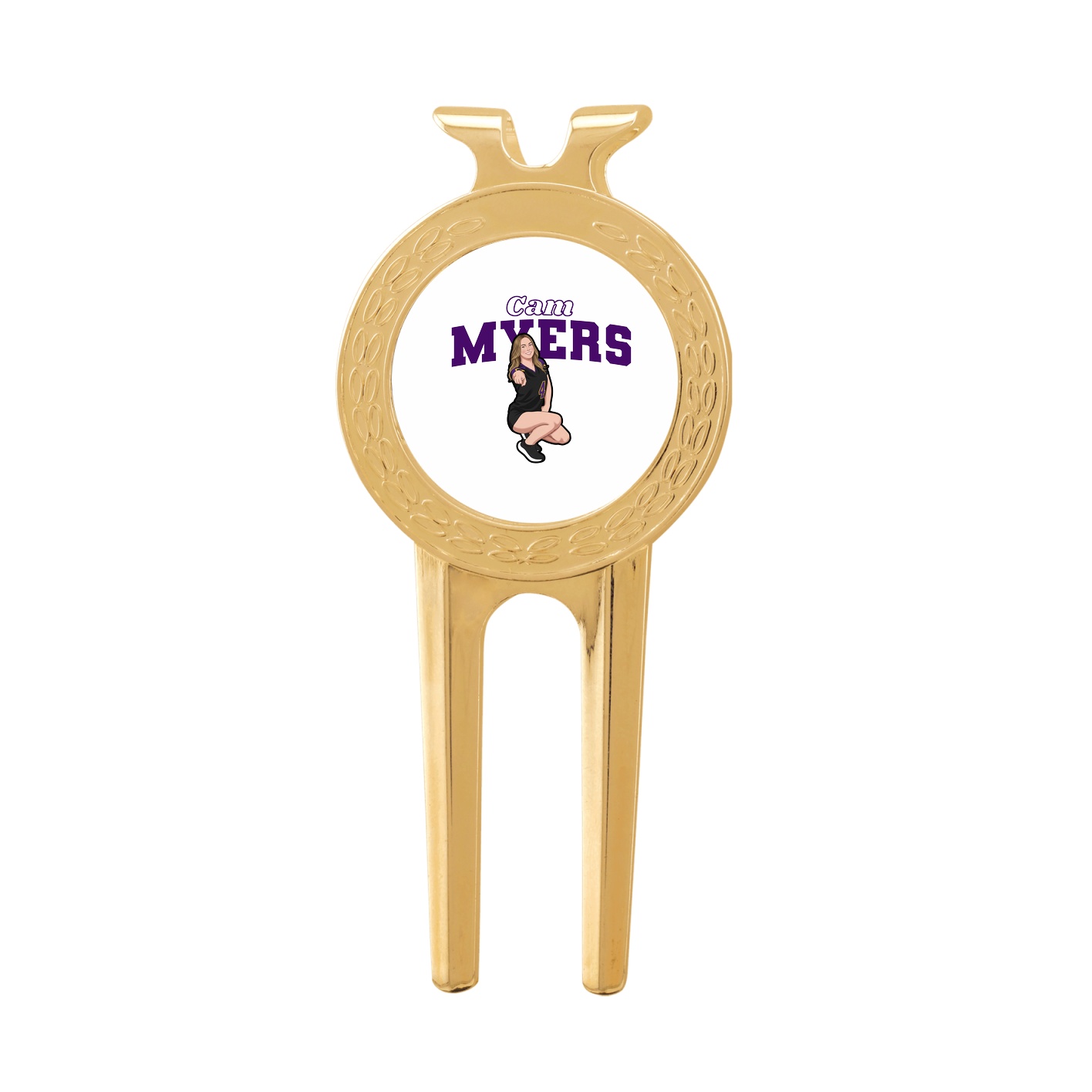 Divot Tool with Ball Marker — Name Arch in Classic