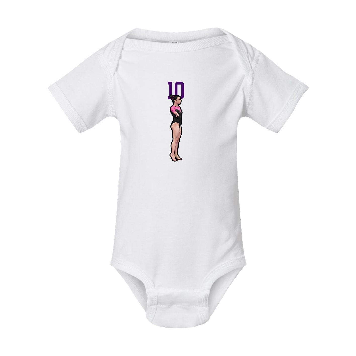 Baby Onesie — Number Top in White