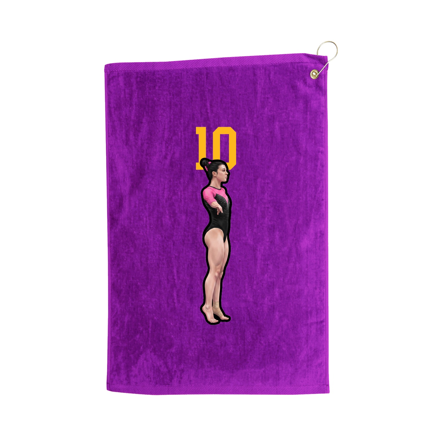 Golf Towel — Number Top in Purple