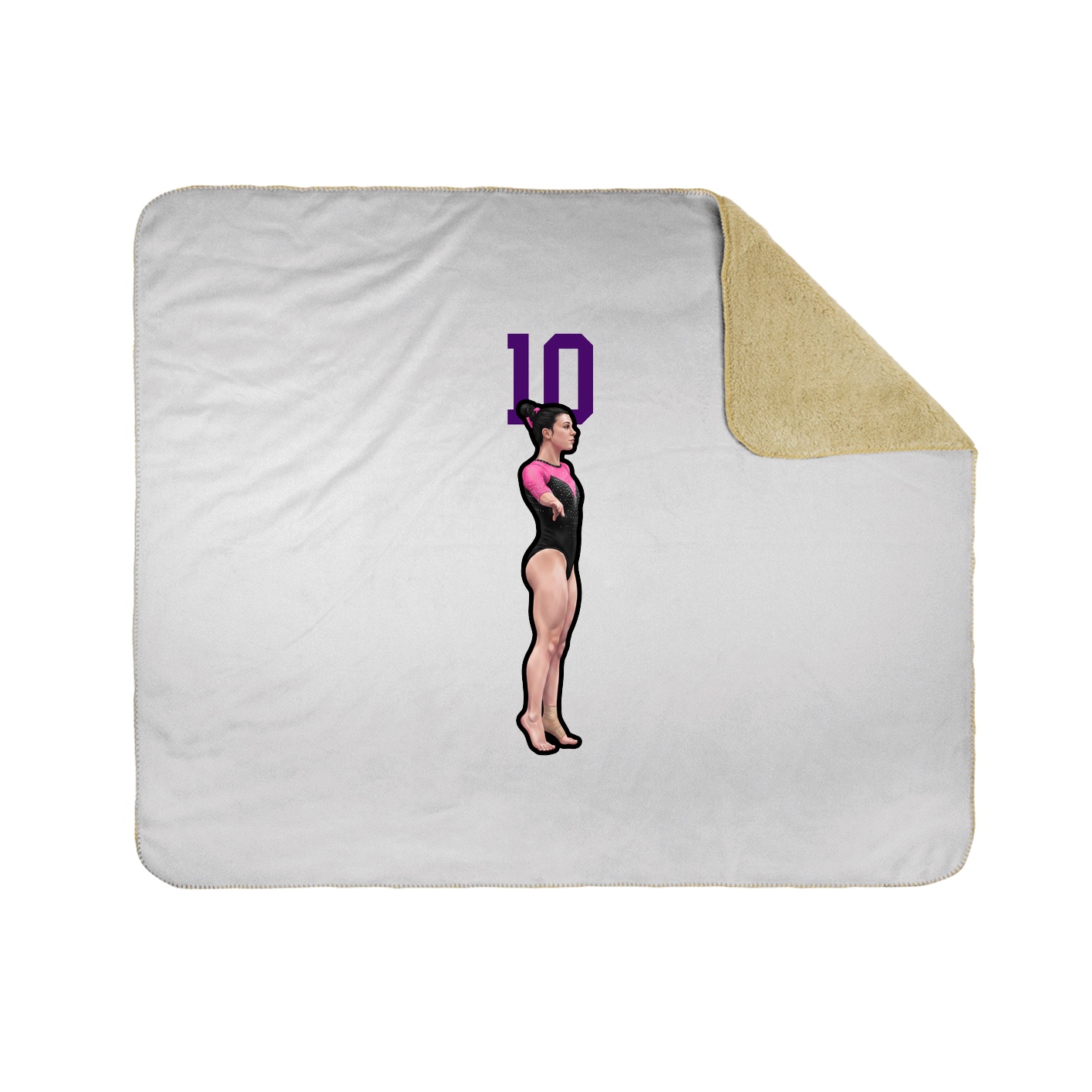 Throw Blanket — Number Top in White