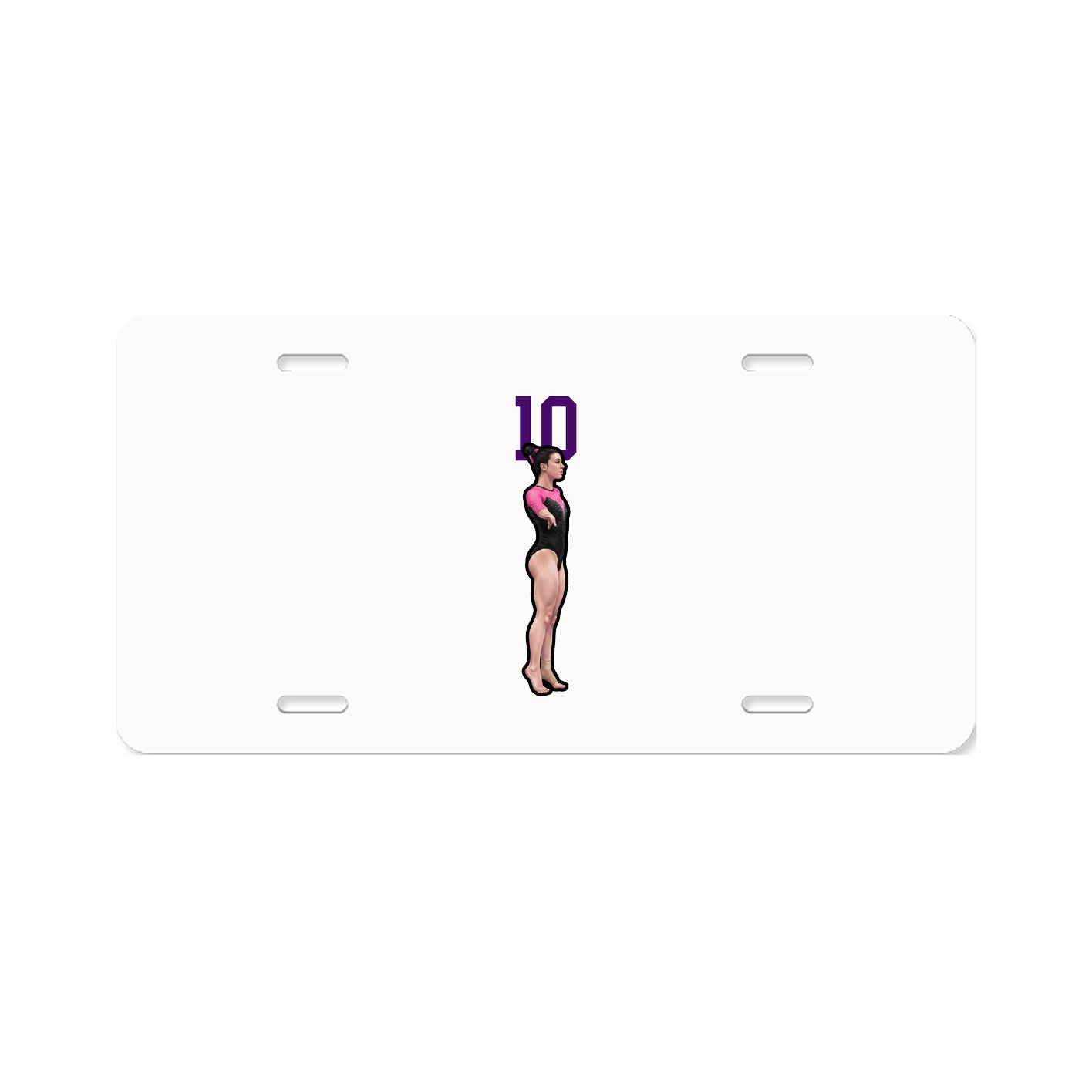 License Plate — Number Top in Classic