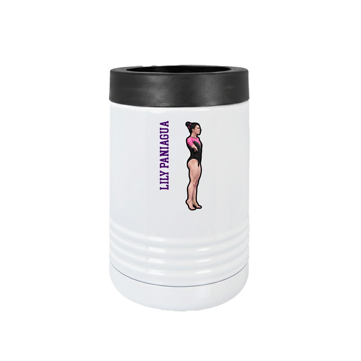 Beverage Holder — Name Vertical in White