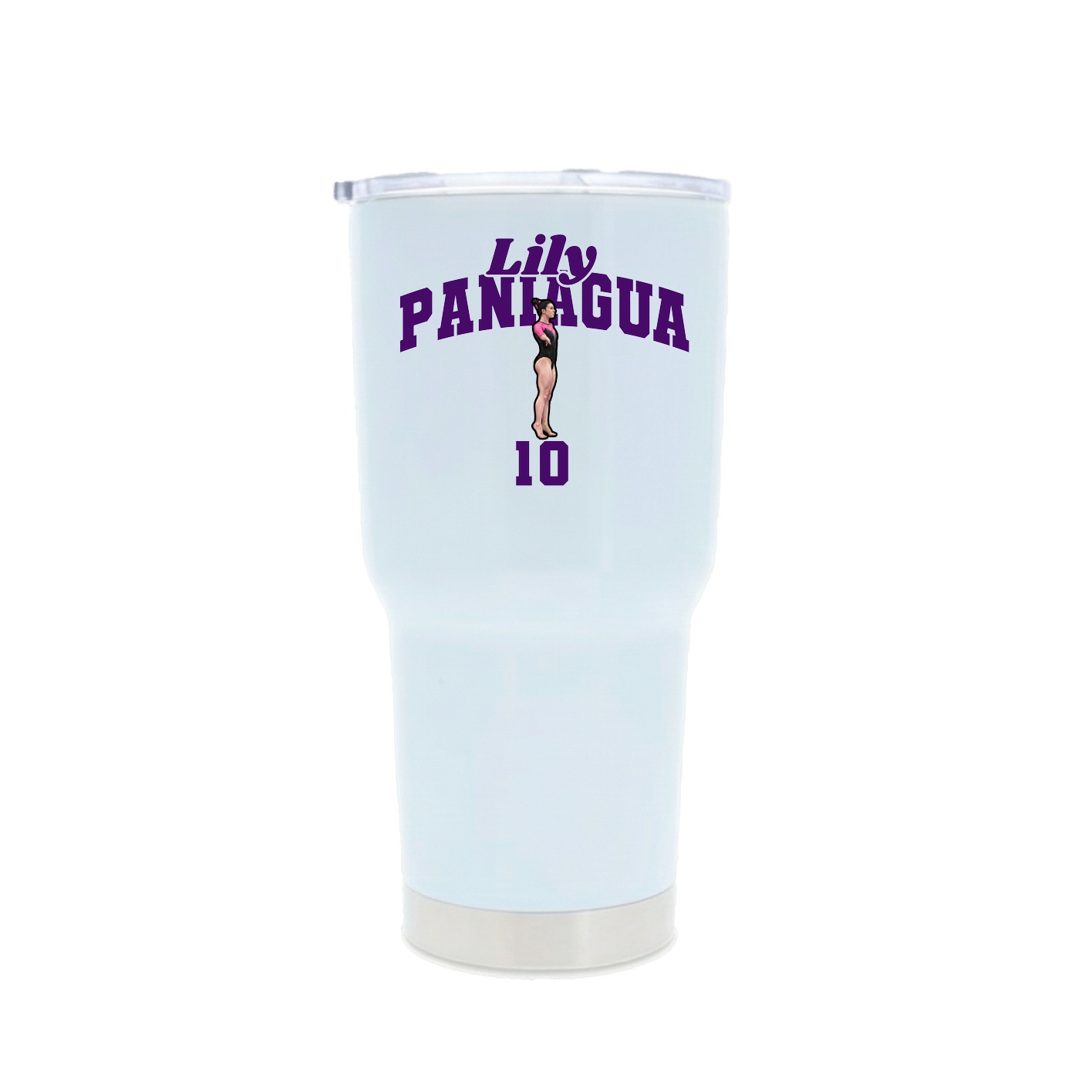 30oz Stainless Steel Tumbler — Signature Arch in White