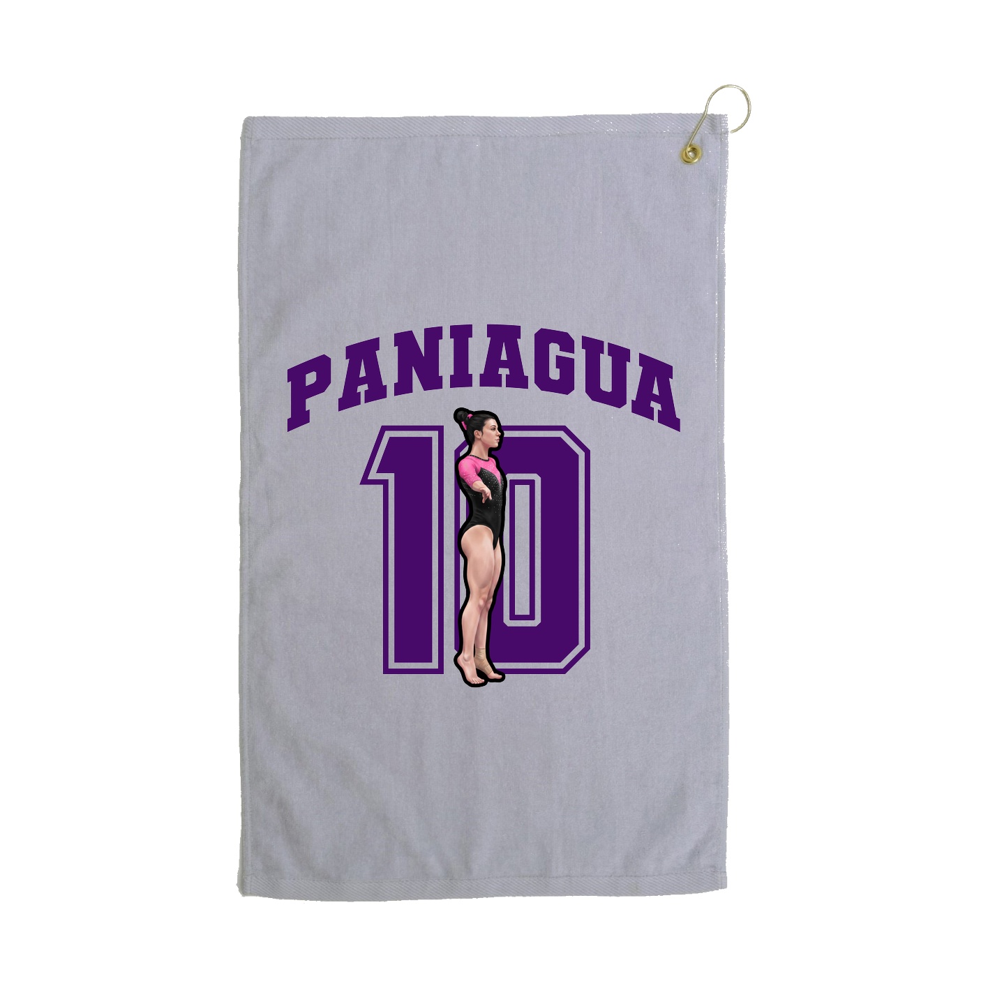 Golf Towel — Number in Grey