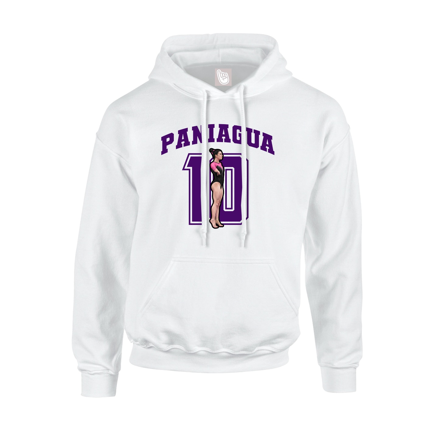 Youth Hoodie — Number in White