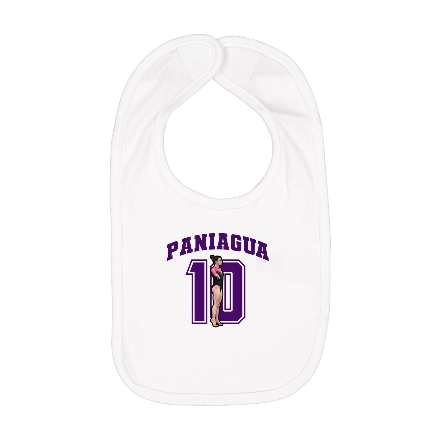 Infant Bib — Number in White