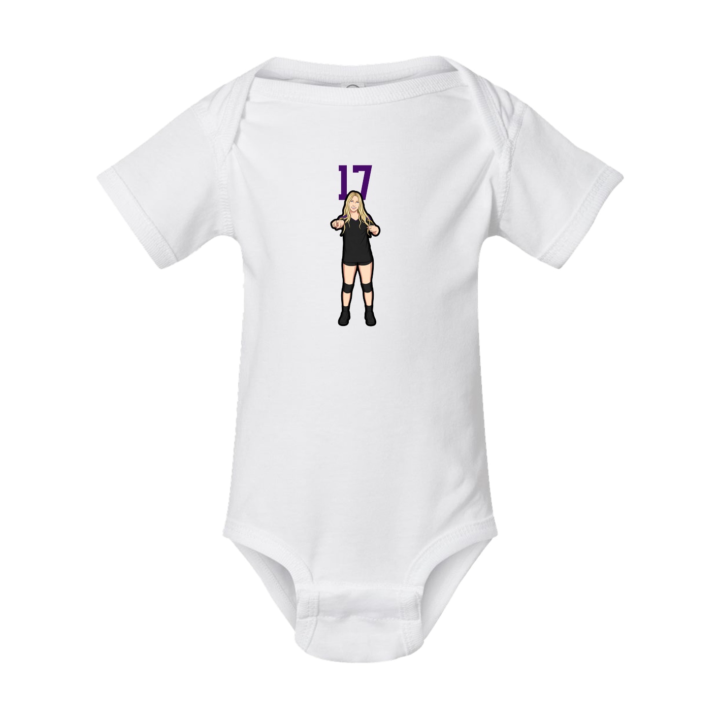 Baby Onesie — Number Top in White