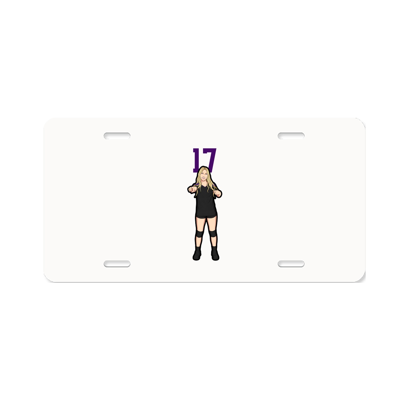License Plate — Number Top in Classic