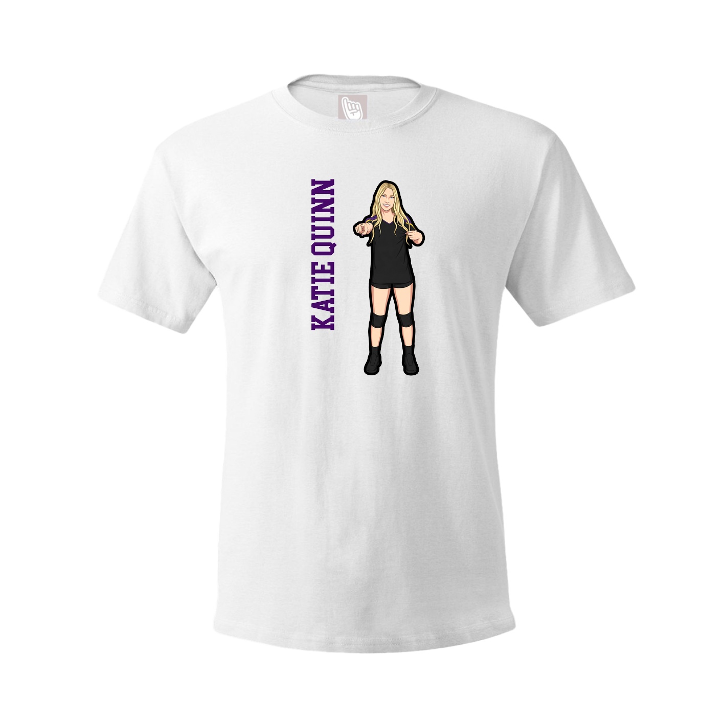 Tee — Name Vertical in White