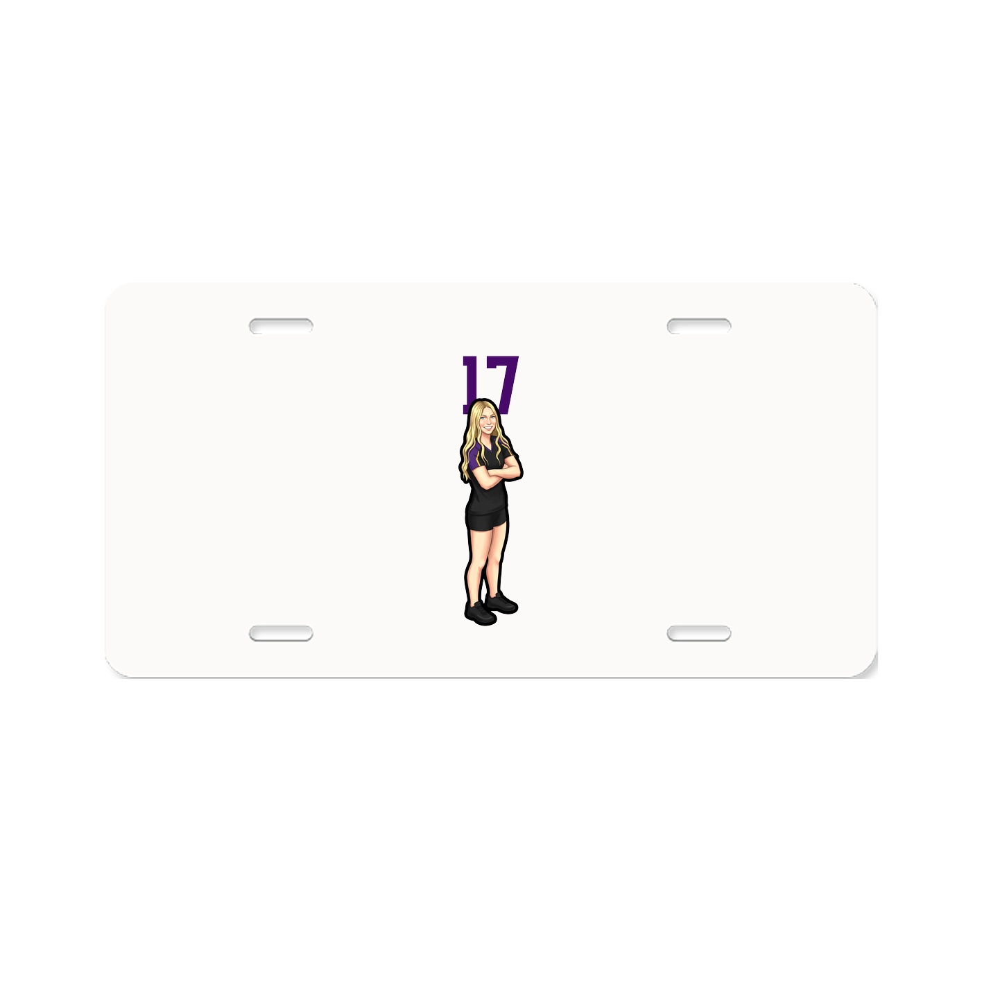 License Plate — Number Top in Classic