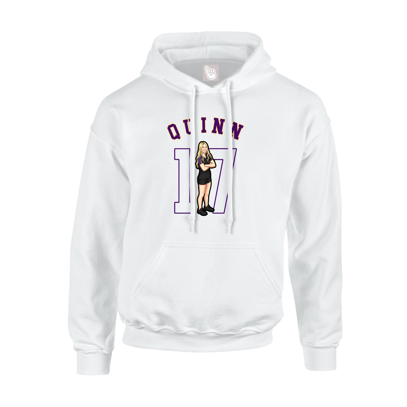Youth Hoodie — Shirsey Arch in White