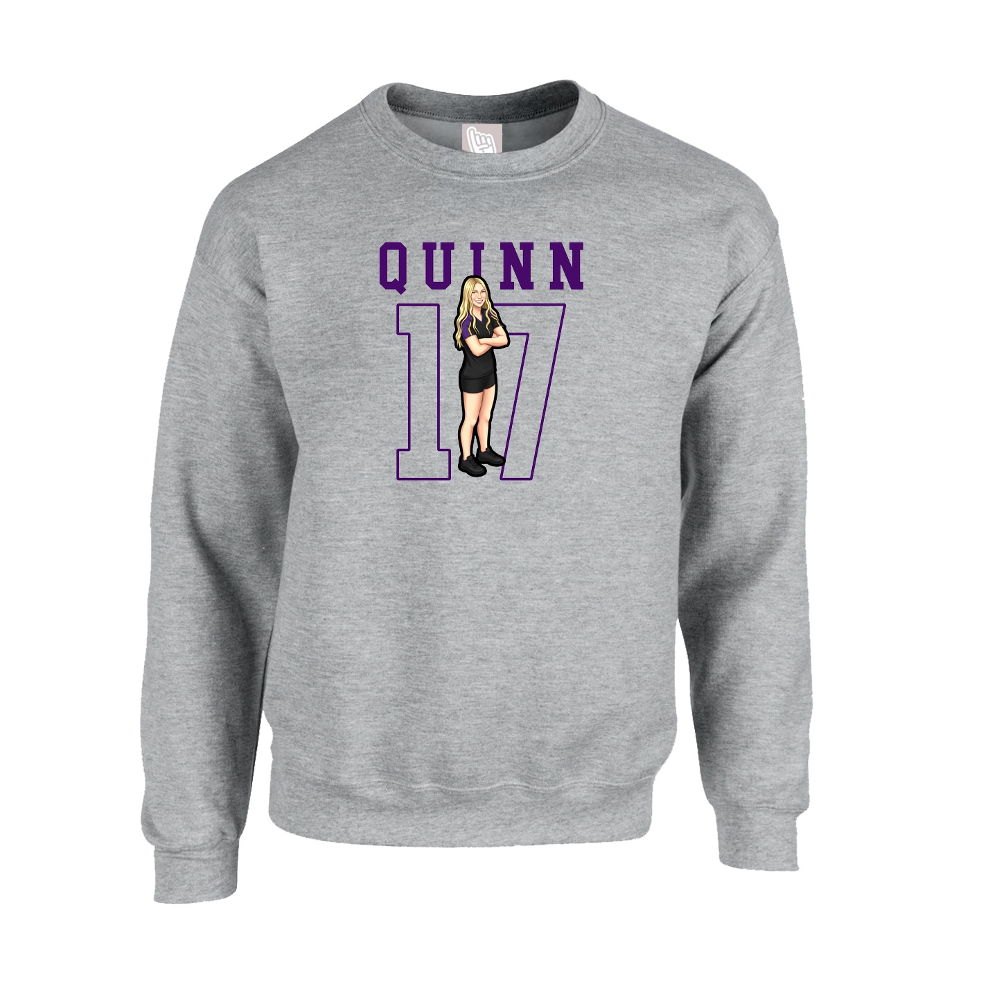 Fleece Crew — Shirsey in Grey