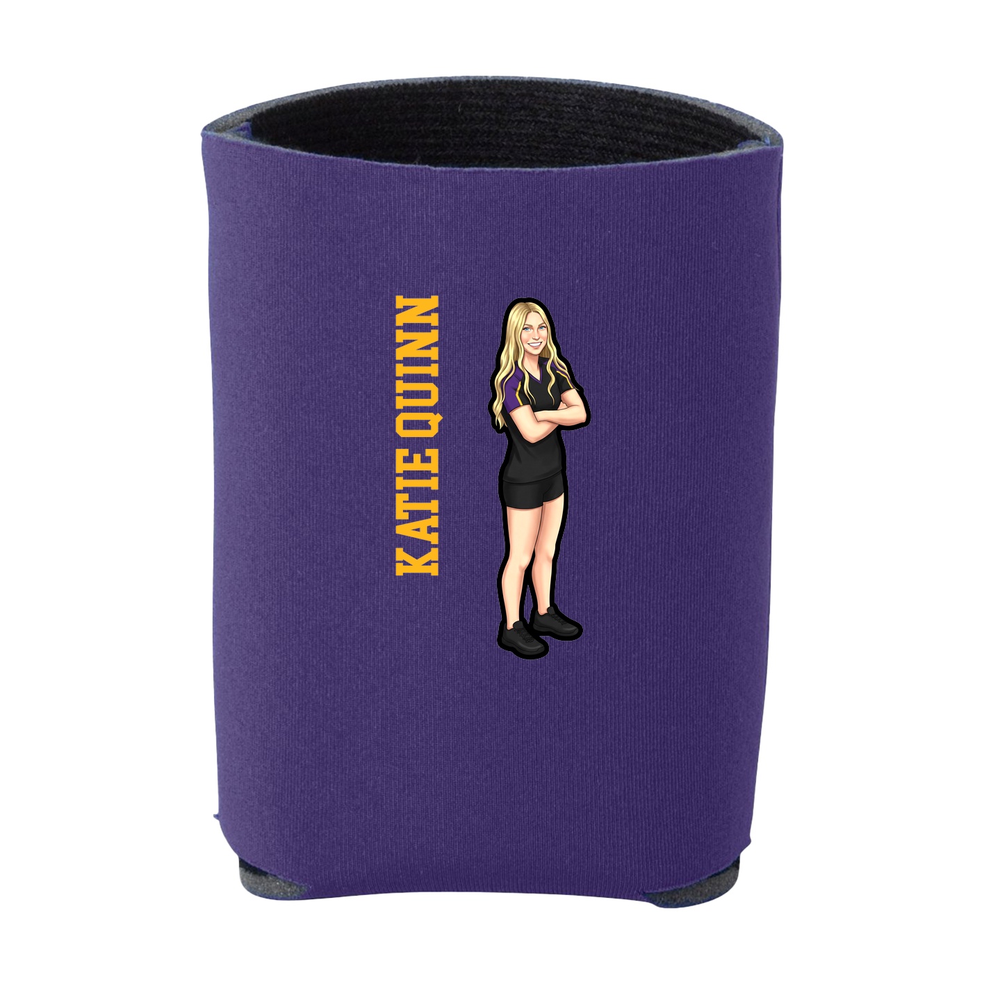 Can Holder — Name Vertical in Purple