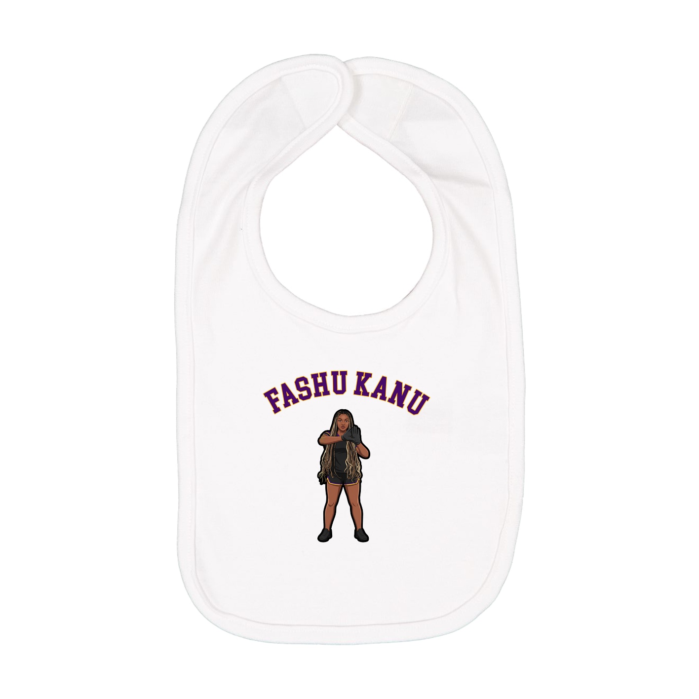 Infant Bib — Shirsey Arch in White