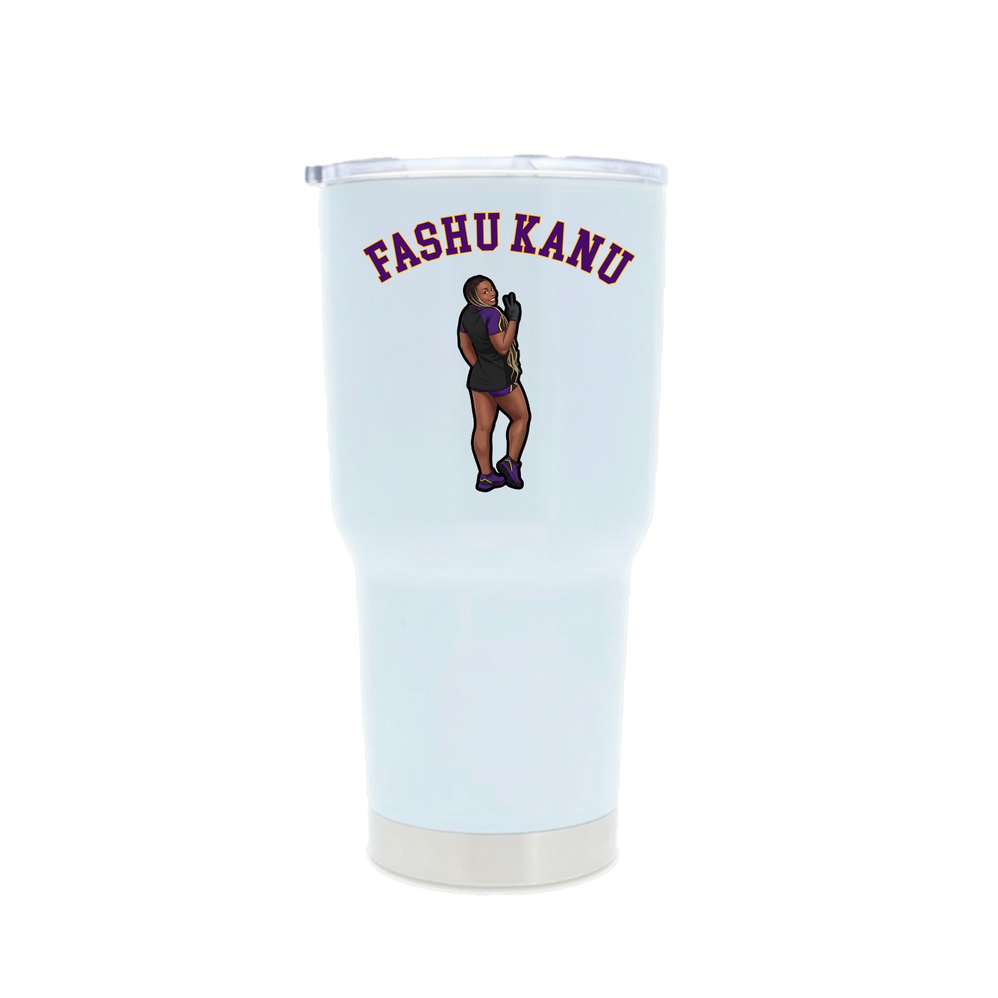 30oz Stainless Steel Tumbler — Shirsey Arch in White