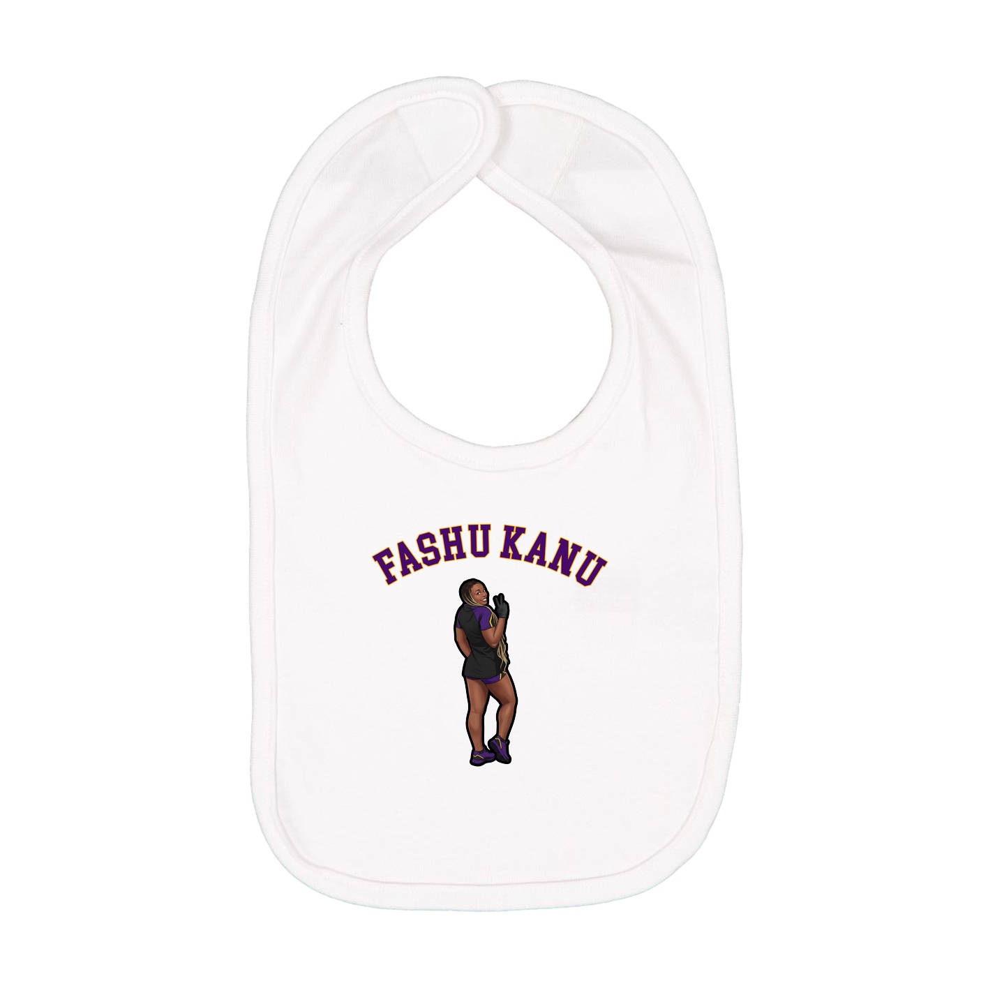 Infant Bib — Shirsey Arch in White