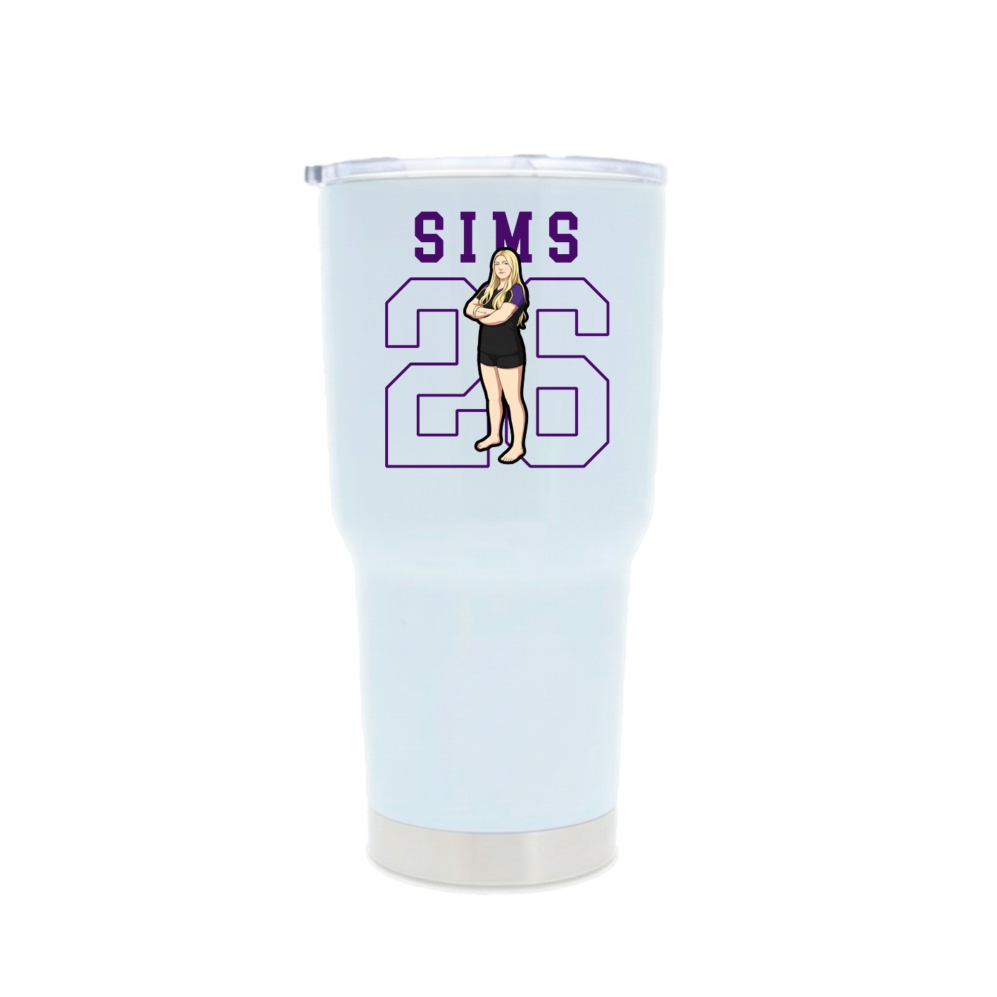 30oz Stainless Steel Tumbler — Shirsey in White