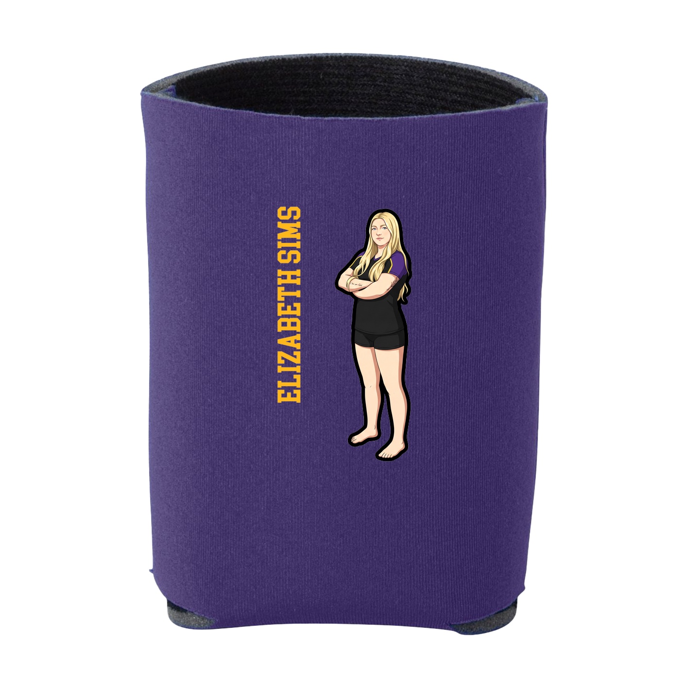 Can Holder — Name Vertical in Purple